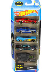Hot Wheels Подарочный набор машинок из 5-ти штук Batman HLY68 5 cars