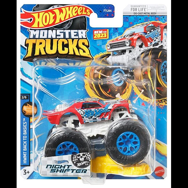 Hot Wheels Monster Trucks Night Shifter jam Внедорожник джип 1 к 64 Scale