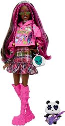 Barbie Extra with Pink-Streaked Барби Экстра Модница Брюнетка кукла HKP93