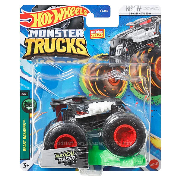 Hot Wheels Monster Trucks Ratical Racer jam Внедорожник джип 1 64 Scale FYJ