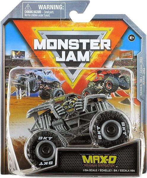 Monster Jam Trucks Max-D 164 Внедорожник джип Макс-Д Diecast Truck Spin Ma