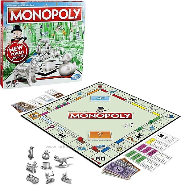 Настольная игра Классическая Монополия Monopoly Classic Game с динозавром C