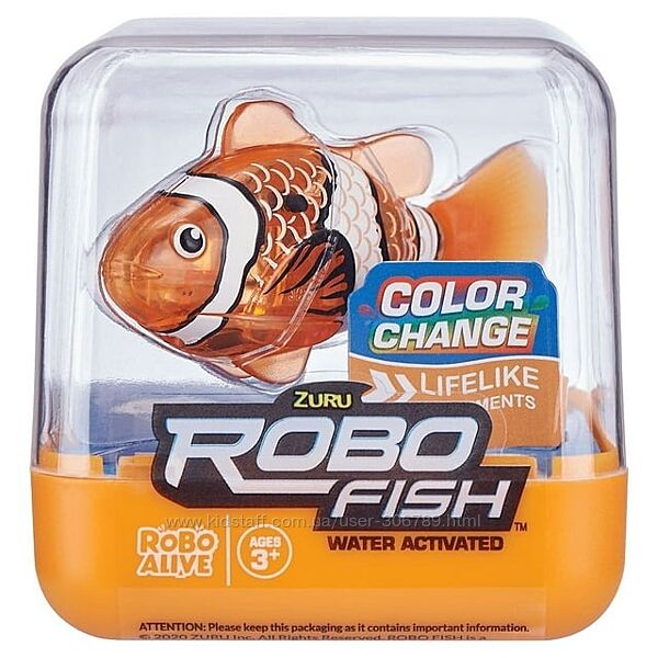 Robo Alive рыбка Роборыбка Electronic Interactive Fish Orange Интерактивная