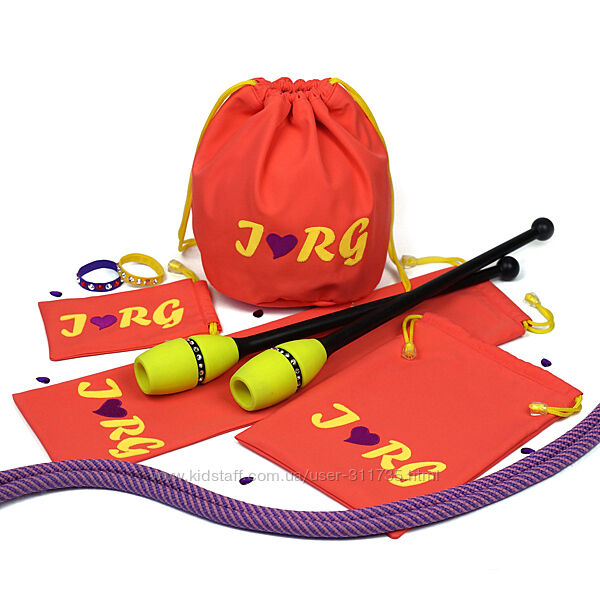 Набір чохлів для гімнастичних предметів - Кораловий від TaiskaHM