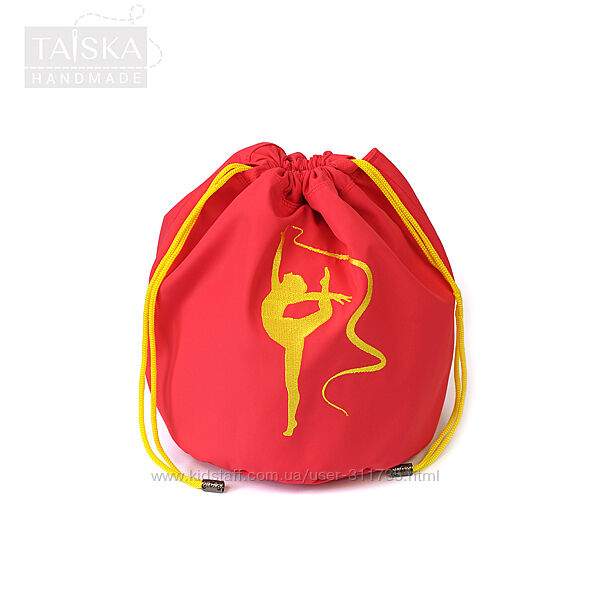 Чохол утеплений для гімнастичного Мяча - Кораловий з гімнасткою TaiskaHM