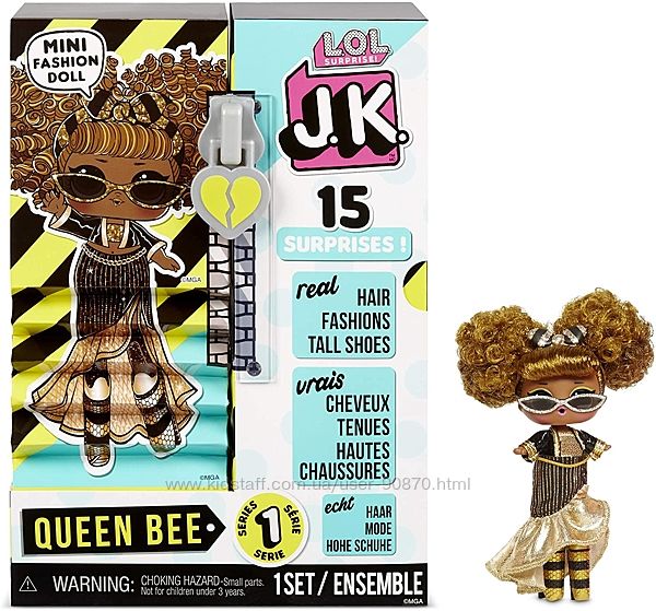 L. O. L. Surprise JK Queen Bee Mini Fashion Doll15 Surprises Квін Бі оригин