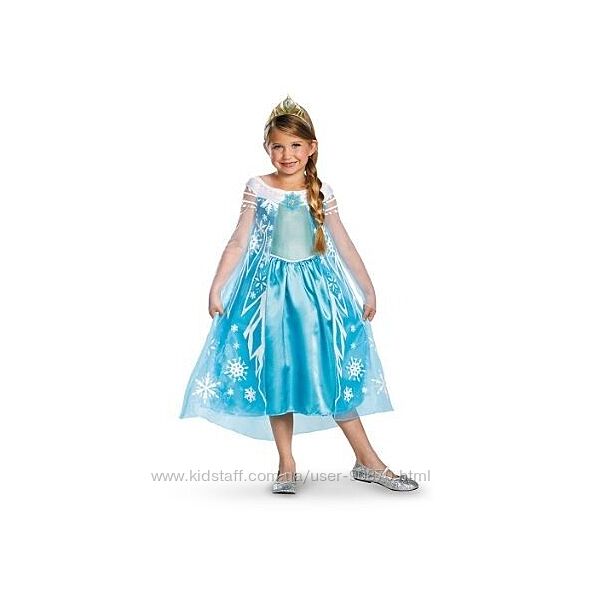 Плаття Ельзи Фроузен з короною на 10-12 років з Сша. Платье Эльзы Frozen