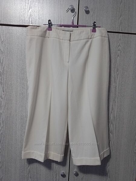  Гарні білі брюки-кюлоти великого 52-54 розміру