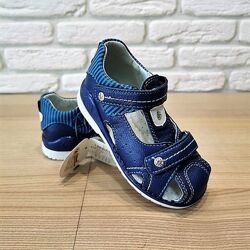  Кожаные сандалии Clibee F280bb синие 21-26