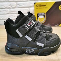 Деми ботинки Clibee P640Ab черный размеры 27-32