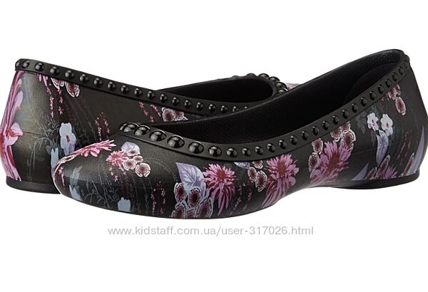 Балетки crocs lina luxe black W7