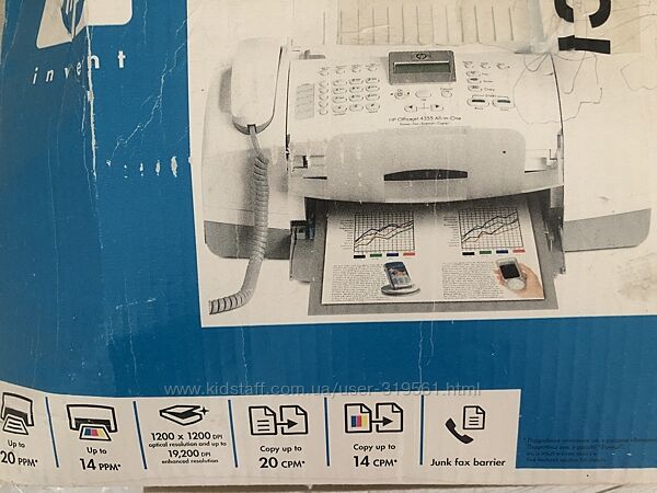 Прінтер  Факс  Сканер БФП HP OfficeJet 4355  USB cable