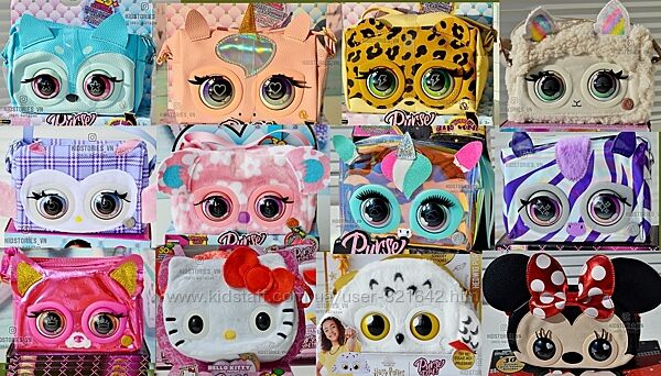 Інтерактивна сумочка іграшка Purse Leoluxe Minnie Mouse Сова Гаррі Кітті