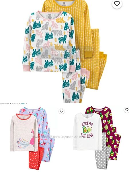 Пижама Картерс піжама для дівчаток carter&acutes 