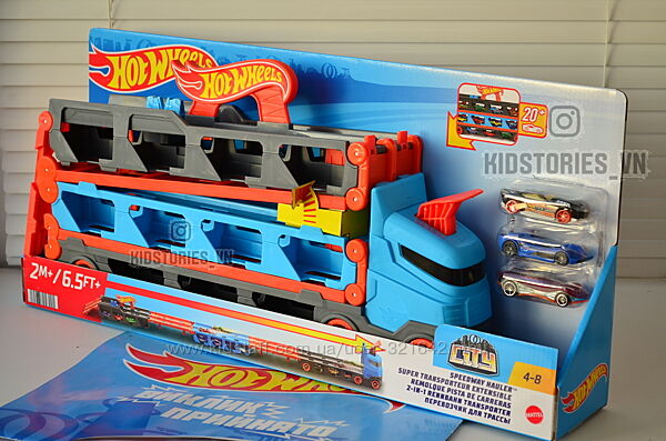 Hot Wheels track Speedway 2 м транспортер Суперперегони автовоз трек набір