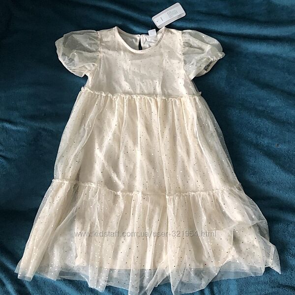 Золотиста сукня LC Waikiki 10-11 років фатин-котон