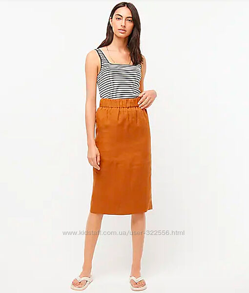 Шикарная юбка лен премиум-бренд J. Crew размер S