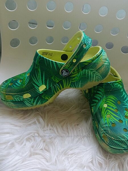 Crocs Baya сезонні шльопанці з принтом Crocs Baya junior бруківка тропіки