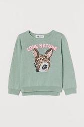 Джемпер с рисунком hm 2-4, 4-6