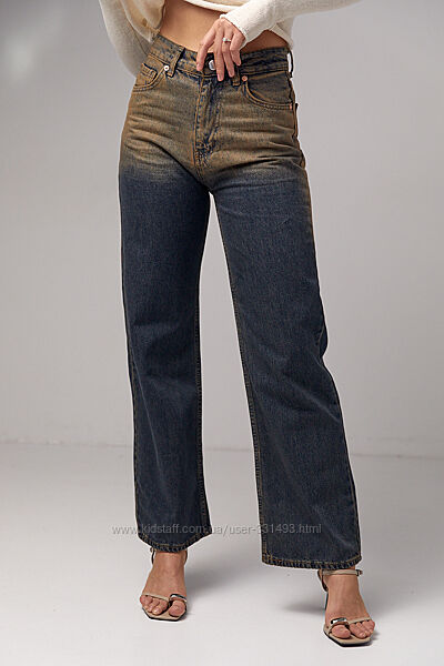 Жіночі джинси з ефектом two-tone coloring