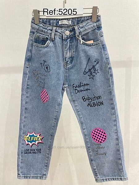 Джинси для дівчат з вишивкою 