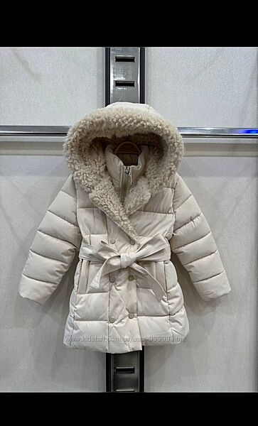 Зимове пальто з хутом тедді