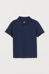 H&M Рубашки поло синего цвета для 2-4 лет в наличии