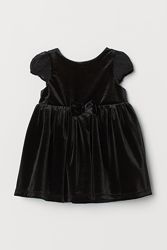 H&M Классное нарядное велюровое платьице для 2-3 лет