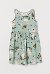 H&M Милое платье с лесными животными для 6-8 лет 
