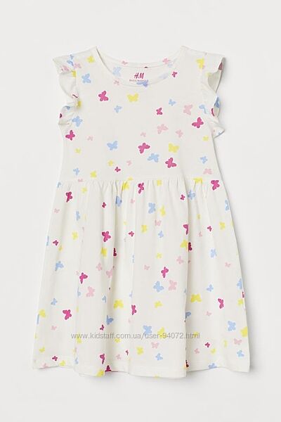 H&M Классное платьице с бабочками для 4-6 лет
