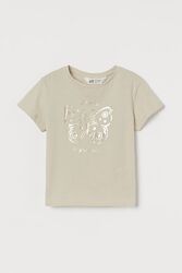 H&M Классная футболочка с бабочкой для 2-4 лет