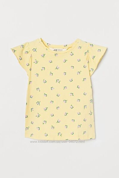H&M  Милые футболочки с цветочным принтом для 6-10 лет