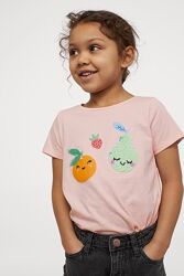 H&M Футболочки с фруктами и пайетками-перевертышами для 4-10 лет
