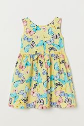 H&M Красивое платье с бабочками для 8-9 лет