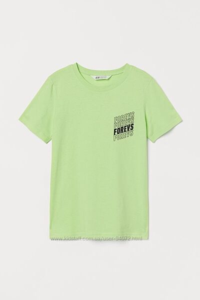 H&M Хлопковая футболка для 8-14 лет
