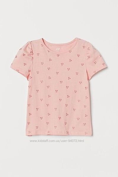 H&M Классная футболочка с вишенками для 2-10 лет