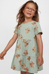 H&M Классное платьице с зайчиками для 2-10 лет