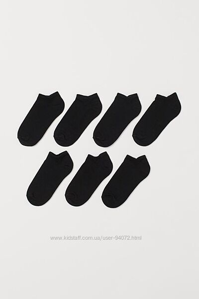 H&M Комплект из 7 пар носков размер 34-39