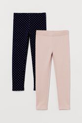 H&M Комплект из 2-х пар утепленных легинсов для 7-9 лет