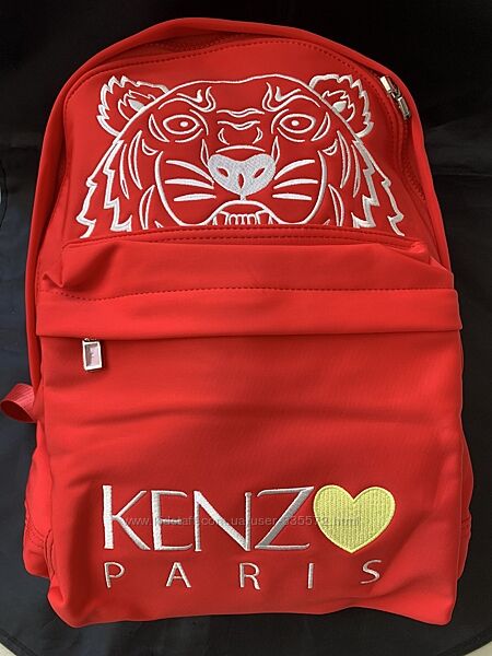 Kenzo рюкзак ярко-красный с вышивкой тигра - подчеркните свой стиль 
