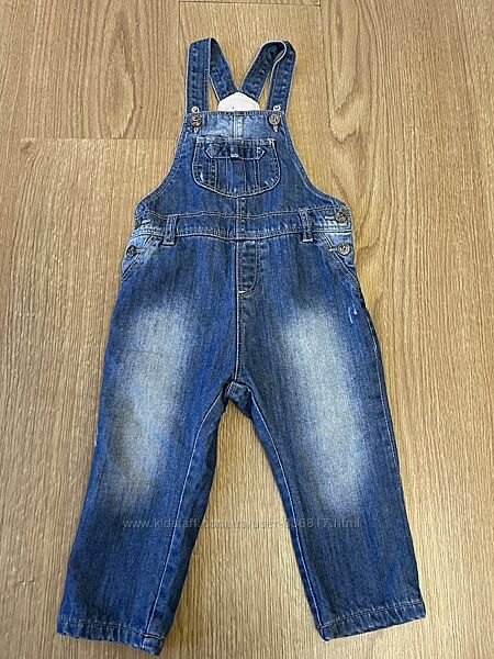 Термо комбез джинсовий Zara фліс 9-12 міс 74-80