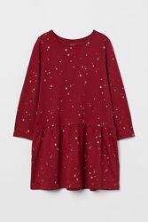 Трикотажне плаття з золотими зірочками H&M 122/128