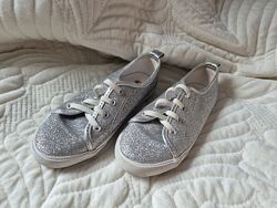 Кеди глітер срібло H&M 30