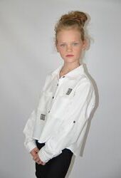 Шкільна рубашка Full біла для дівчинки 134-158 розміри