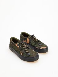 Стильные камуфляжные кеды с эластичными шнурками для мальчика, р. 35