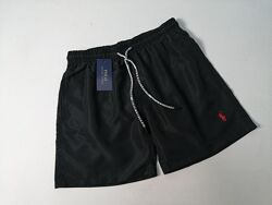 Брендовые черные шорты для плавания Polo Ralph Lauren