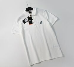 Hugo boss мужская белая брендовая футболка поло оригинал