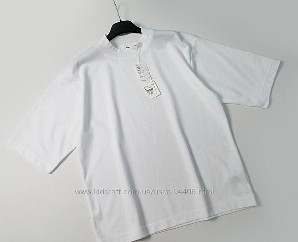Новая свободная белая футболка Oversized Uniqlo