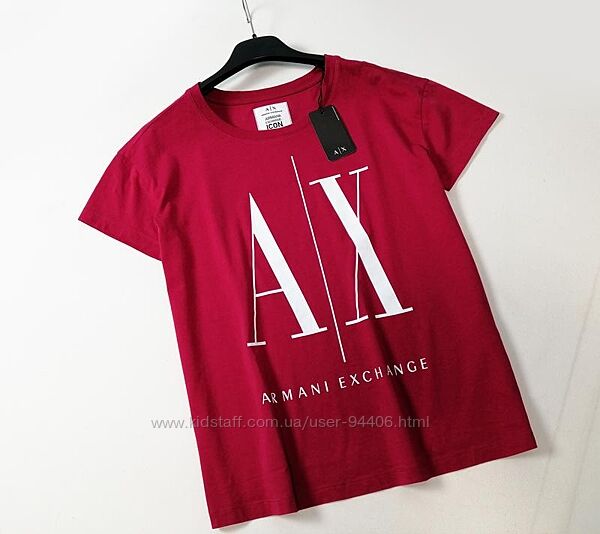 Брендовая свободная футболка с логотипом Armani Exchange оригинал Новое, раз