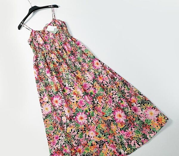 Новое легкое хлопковое платье с цветочным принтом H&M